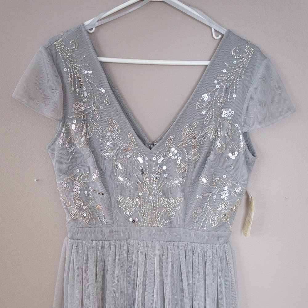 NWT Altar’d State Light Grey Sequin Dress